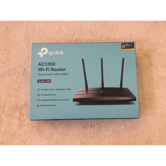 TP-Link AC1350 Wireless Dual Band WiFi 5  Router-Archer C59 - Picture 1 of 2